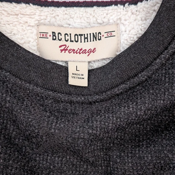 Men's Charcoal Crewneck Sweater - Picture 2 of 2